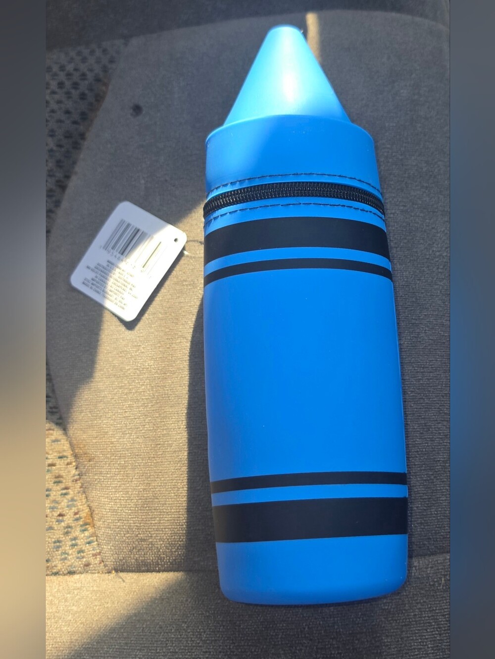 Blue Crayon-Shaped Silicone Pencil Pouch- NWT - Picture 1 of 11